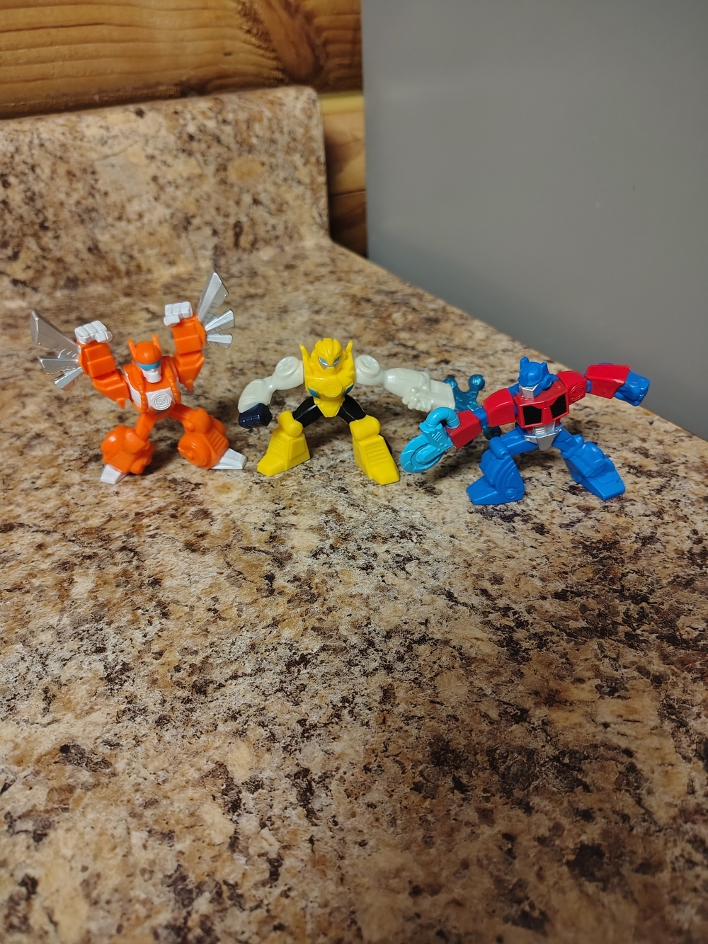 Transformers Action Figures - Orange, Yellow & Blue Set